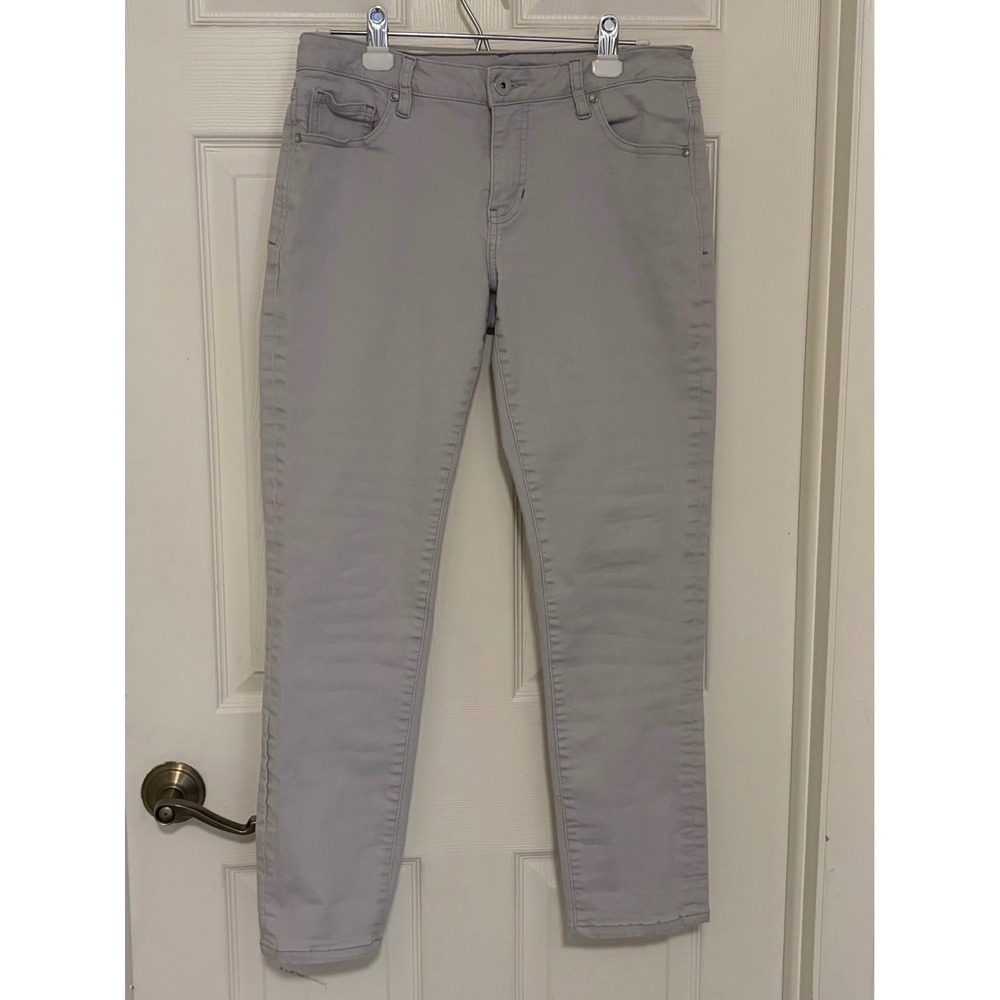 JAG Girlfriend Jeans Womens 8/29 Gray Stretch Slim Tapered Ankle Pants